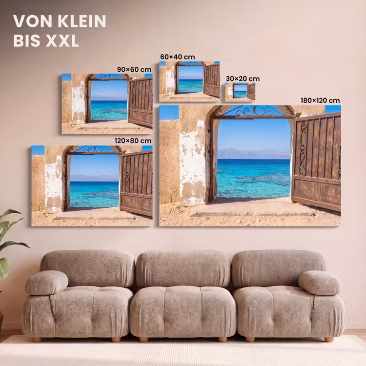 Leinwandbild - Tor – Meer – Natur — 6