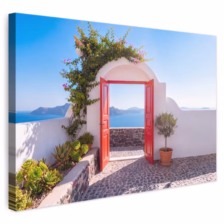Leinwandbild - Tür – Meer – Natur — 1