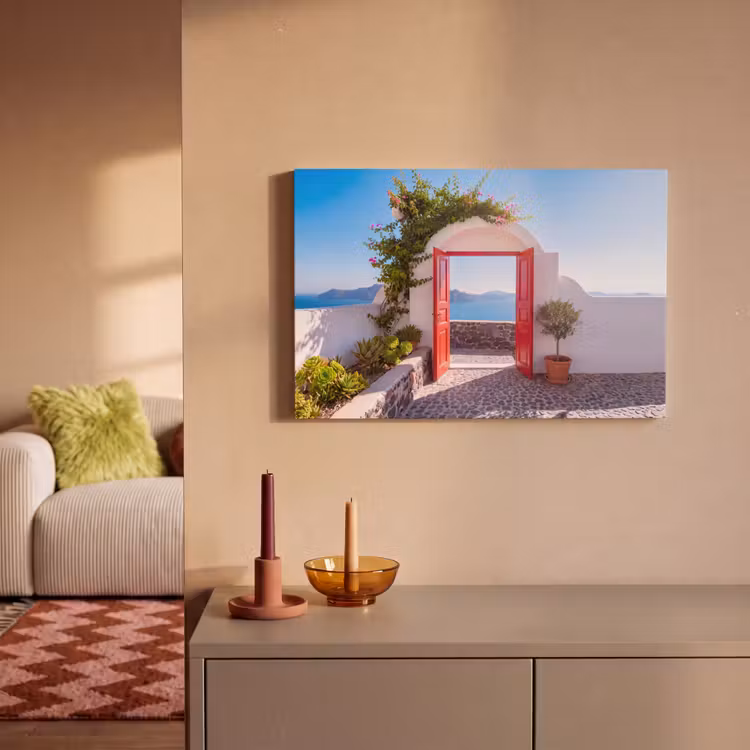 Leinwandbild - Tür – Meer – Natur — 2