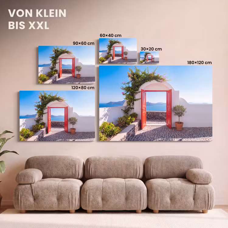 Leinwandbild - Tür – Meer – Natur — 6