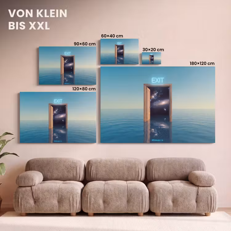 Leinwandbild - Tür – Raum – Abstrakt — 6