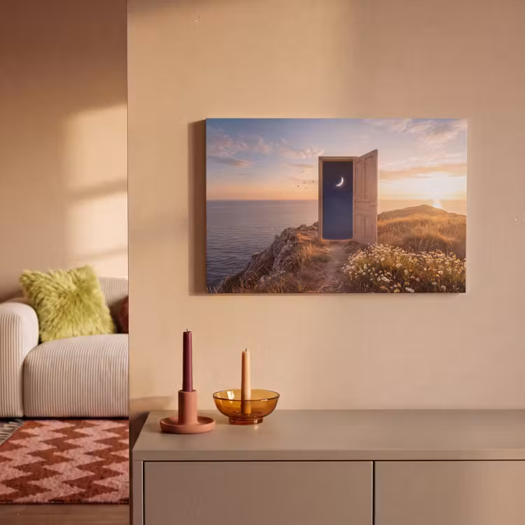 Leinwandbild - Tür – Sterne – Natur — 2