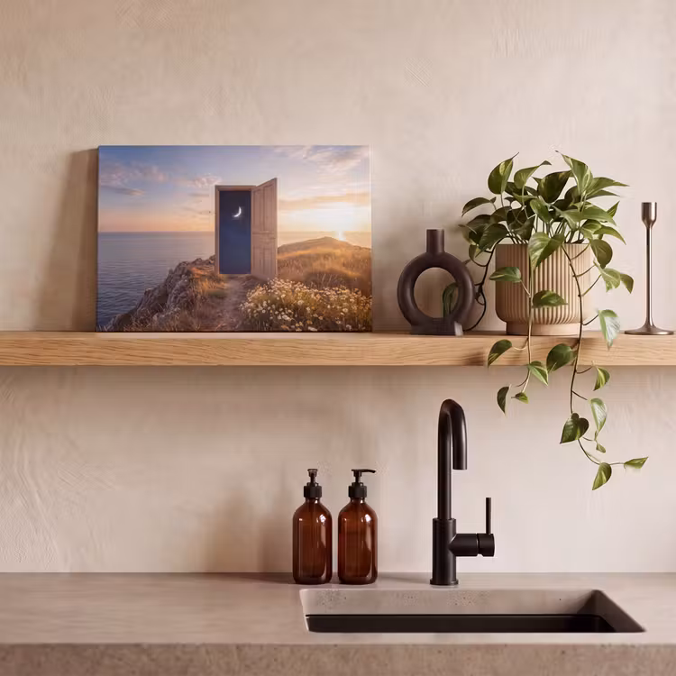 Leinwandbild - Tür – Sterne – Natur — 3