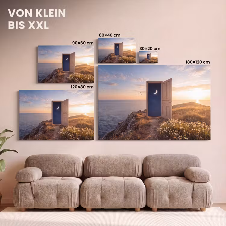 Leinwandbild - Tür – Sterne – Natur — 6
