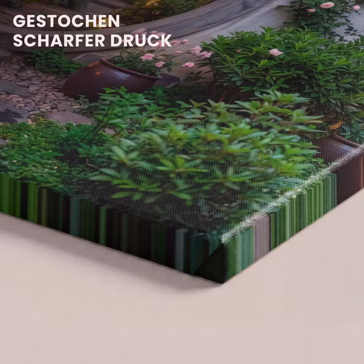 Leinwandbild - Tor – Garten – Beleuchtung — 4