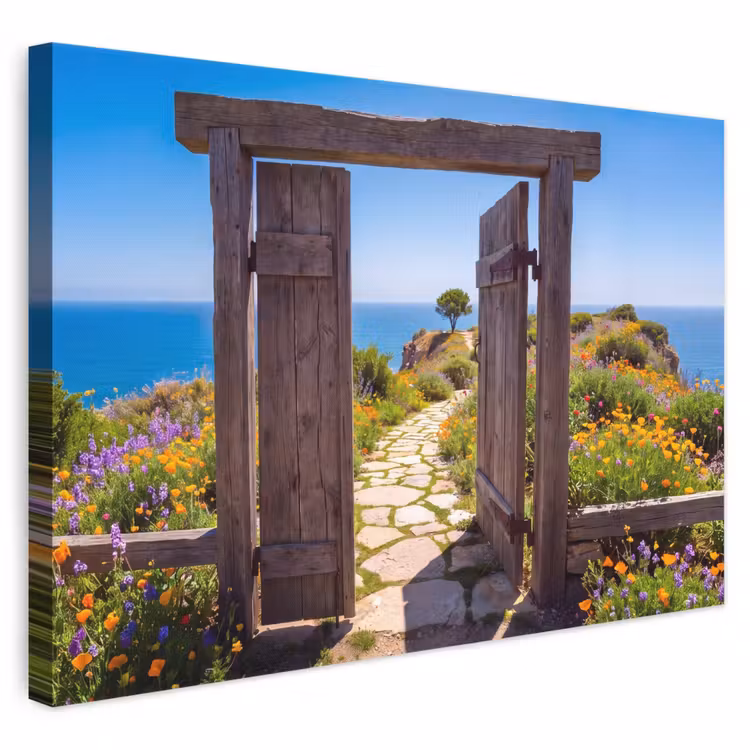 Leinwandbild - Tor – Weg – Meer — 1