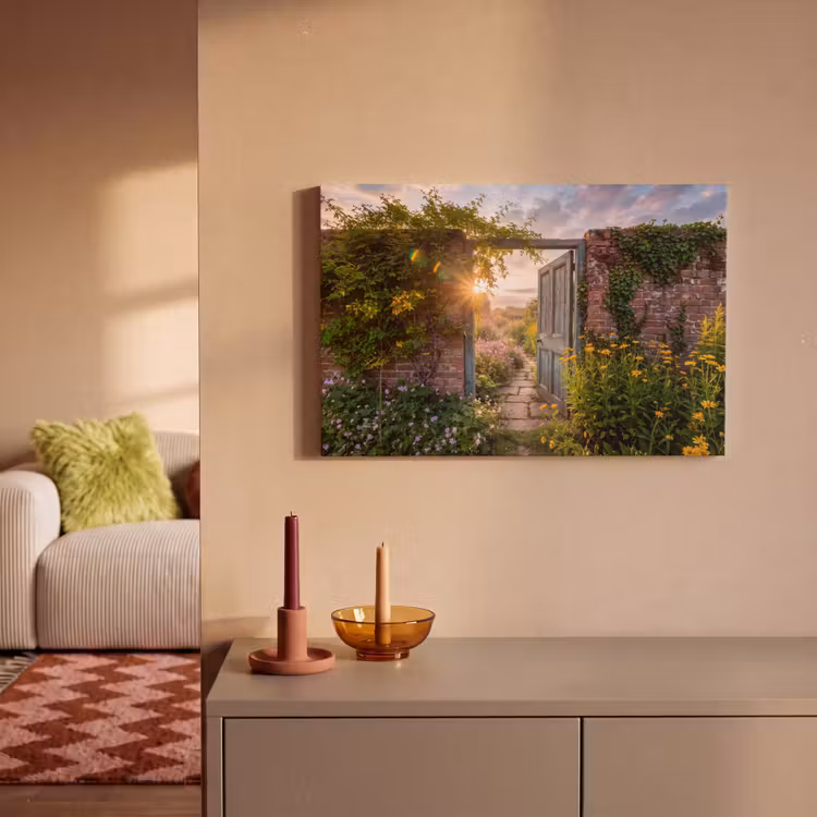 Leinwandbild - Tür – Garten – Natur — 2