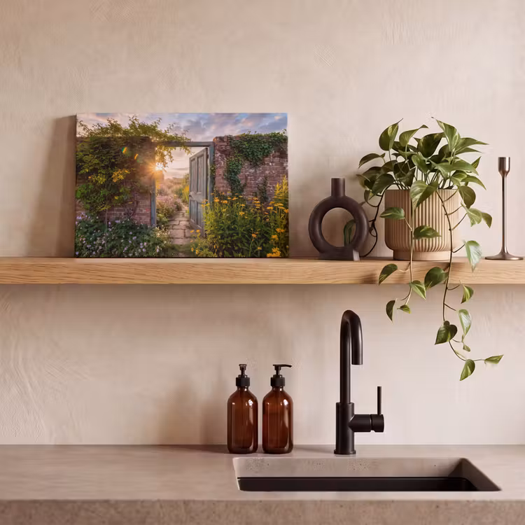 Leinwandbild - Tür – Garten – Natur — 3