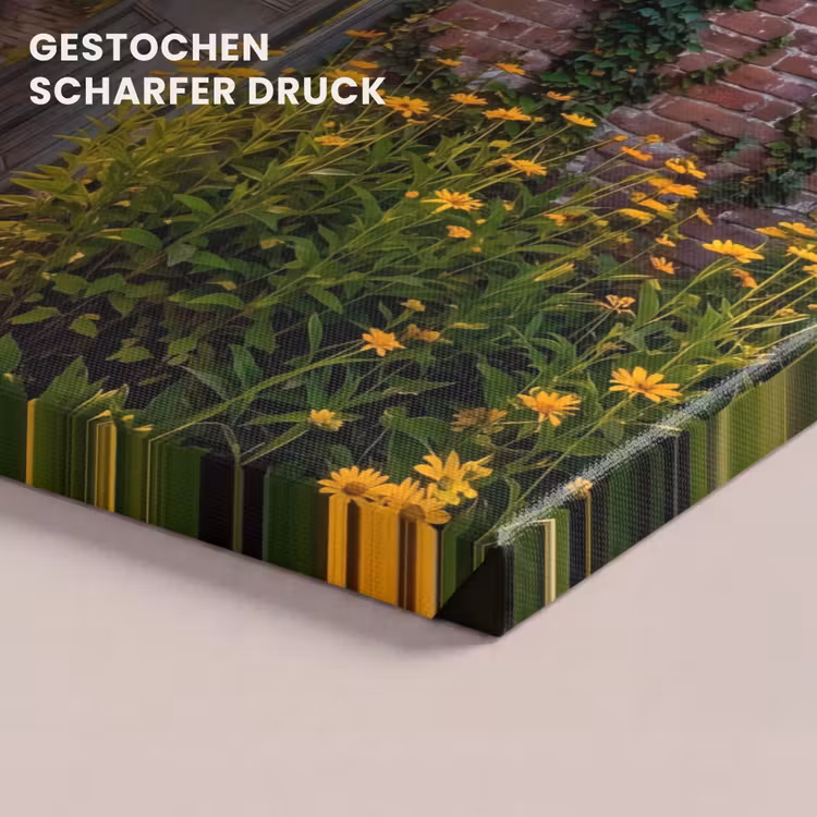 Leinwandbild - Tür – Garten – Natur — 4