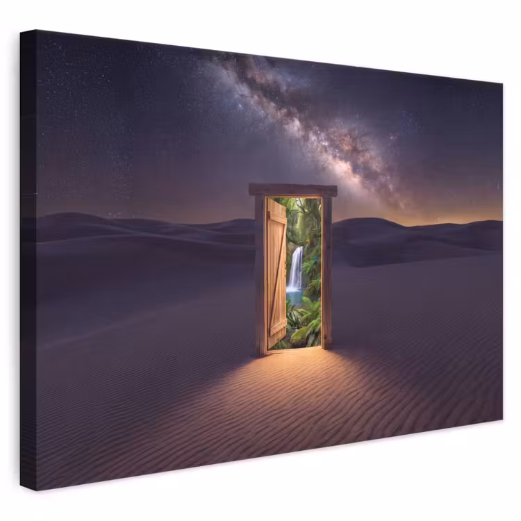 Leinwandbild - Tür – Wüste – Natur — 1