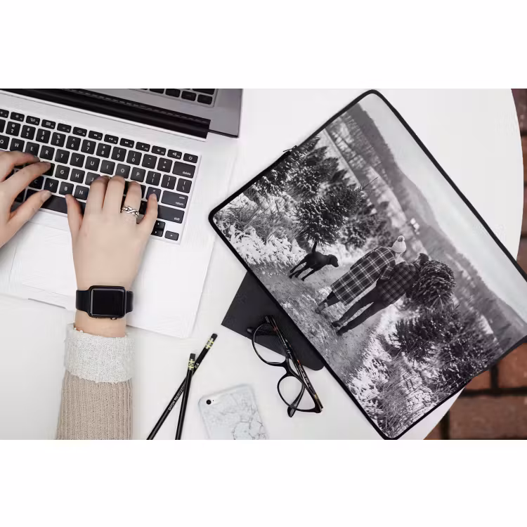 Laptop hülle - Menschen – Weihnachtsbaum – Winter — 3