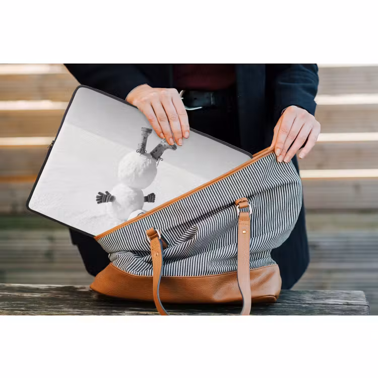 Laptop hülle - Schneemann – Stiefel – Winter — 4