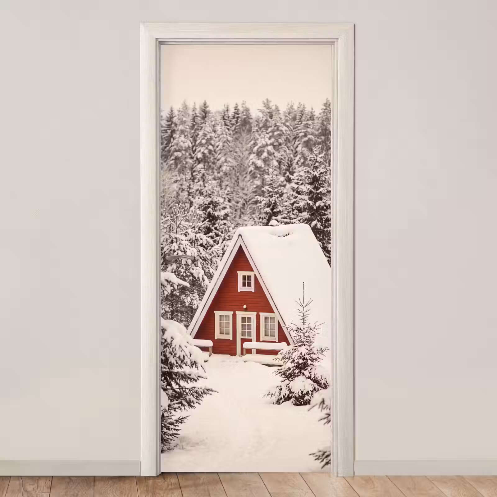 Türtapete - Haus – Winter – Schnee — 1