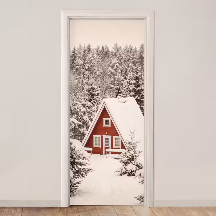 Türtapete - Haus – Winter – Schnee — 1