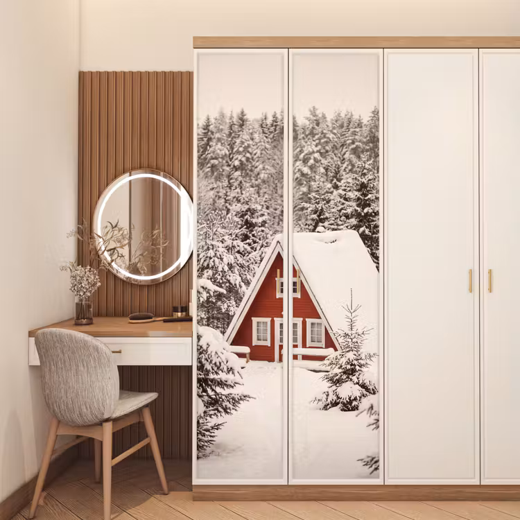 Türtapete - Haus – Winter – Schnee — 4