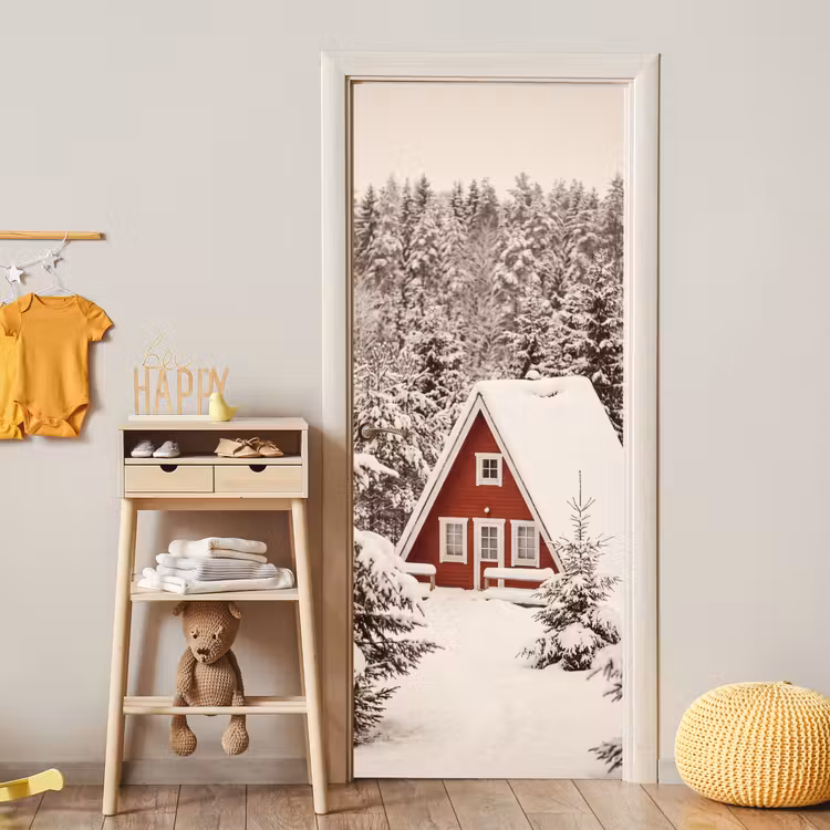 Türtapete - Haus – Winter – Schnee — 5
