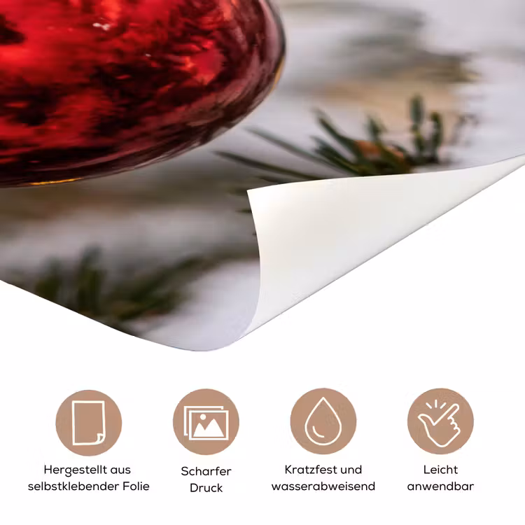 Türtapete - Weihnachtskugel – Schnee – Winter — 8