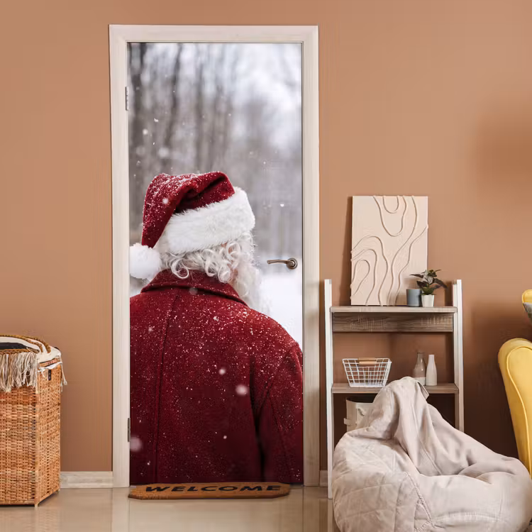 Türtapete - Weihnachtsmann – Winter – Schnee — 2