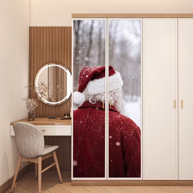 Türtapete - Weihnachtsmann – Winter – Schnee — 4