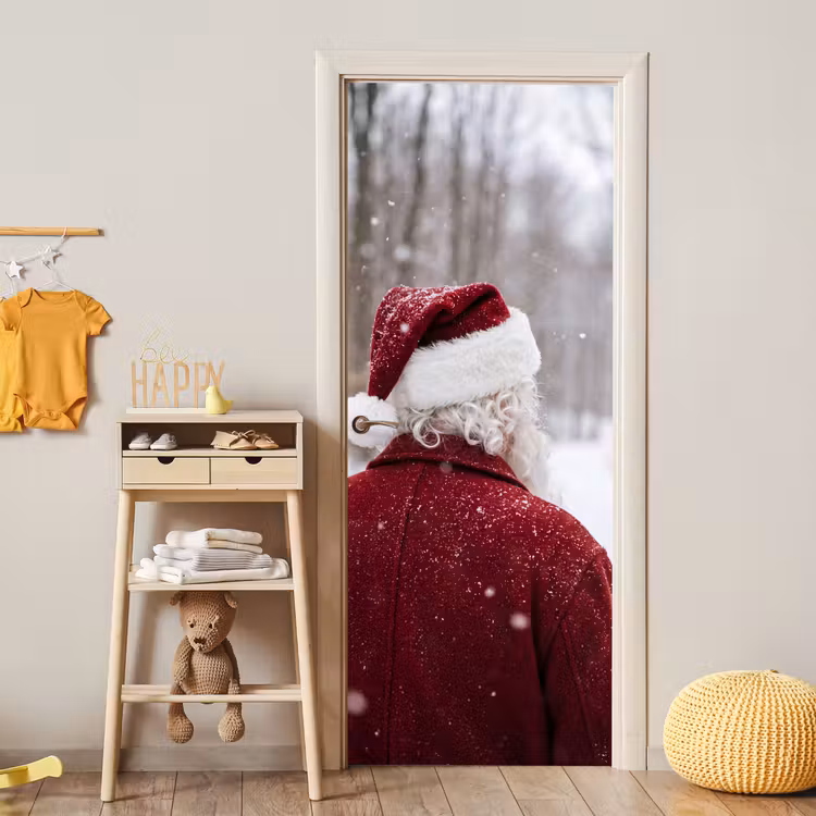 Türtapete - Weihnachtsmann – Winter – Schnee — 5