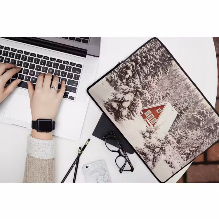 Laptop hülle - Haus – Winter – Schnee — 3