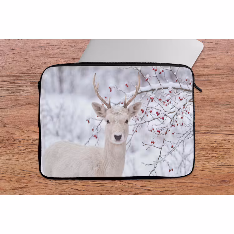 Laptop hülle - Hirsch – Natur – Schnee — 2