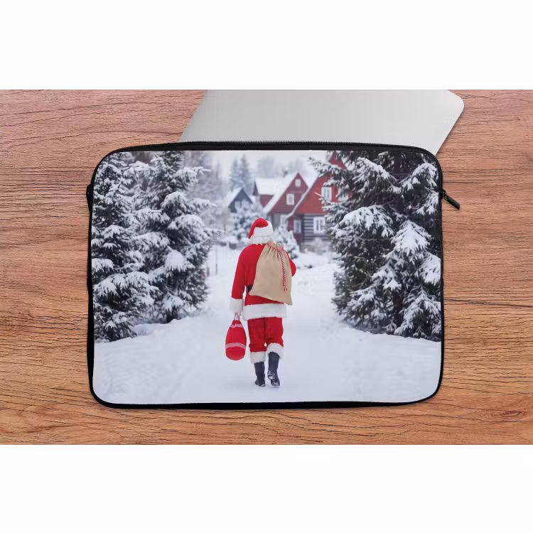 Laptop hülle - Weihnachtsmann – Schnee – Winter — 2