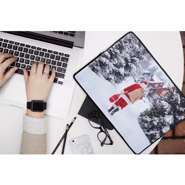 Laptop hülle - Weihnachtsmann – Schnee – Winter — 3