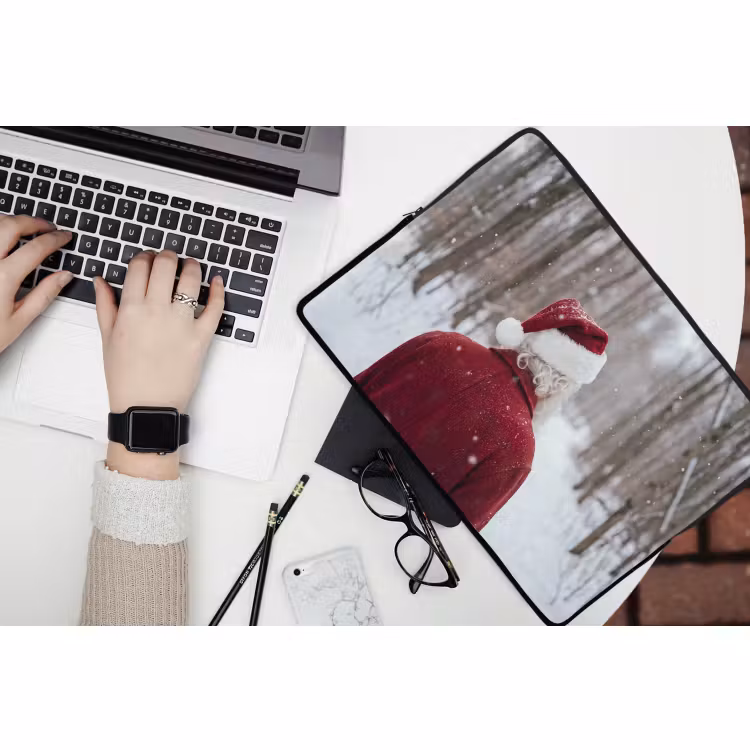 Laptop hülle - Weihnachtsmann – Winter – Schnee — 3