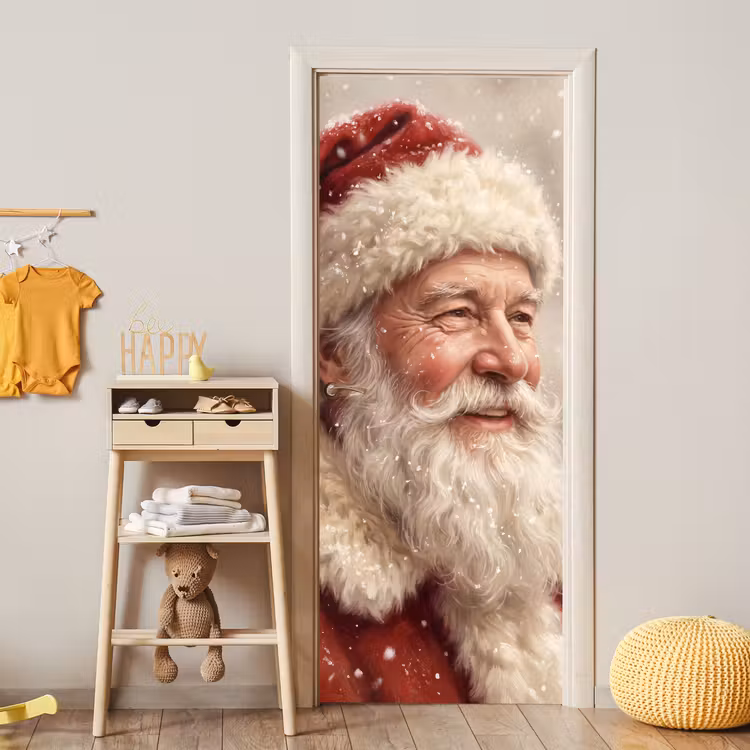 Türtapete - Weihnachtsmann – Schnee – Weihnachten — 5