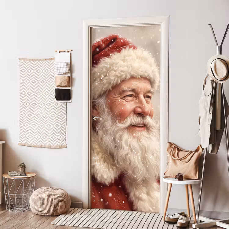 Türtapete - Weihnachtsmann – Schnee – Weihnachten — 7