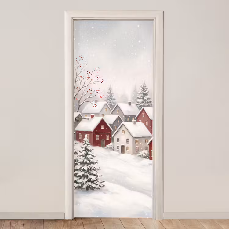 Türtapete - Häuser – Schnee – Winter — 1