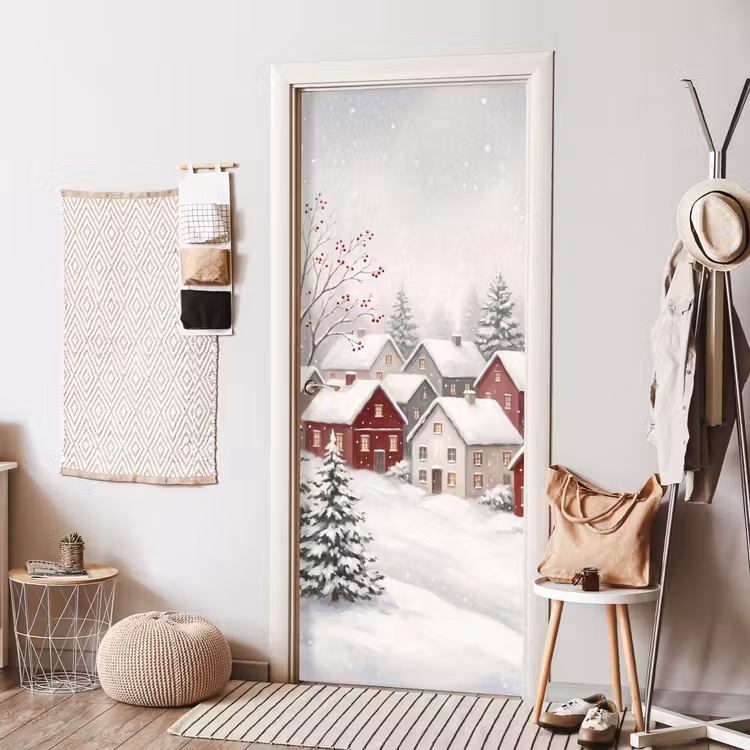 Türtapete - Häuser – Schnee – Winter — 7