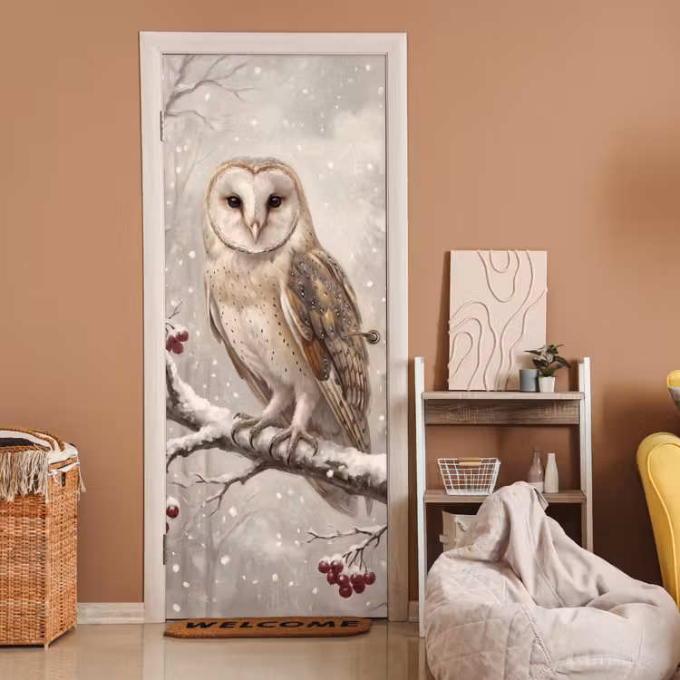 Türtapete - Vogel – Winter – Natur — 2