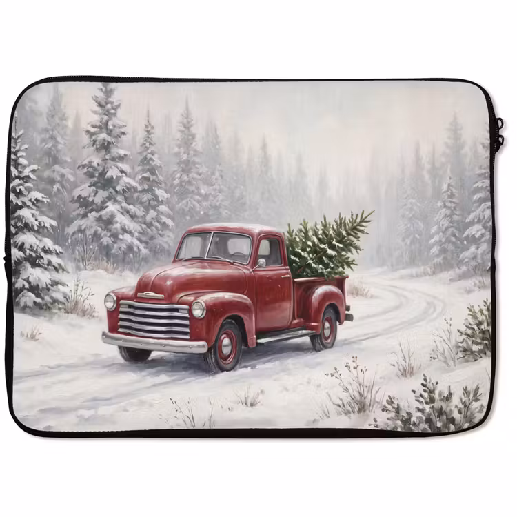 Laptop hülle - Auto – Verschneit – Wald — 1