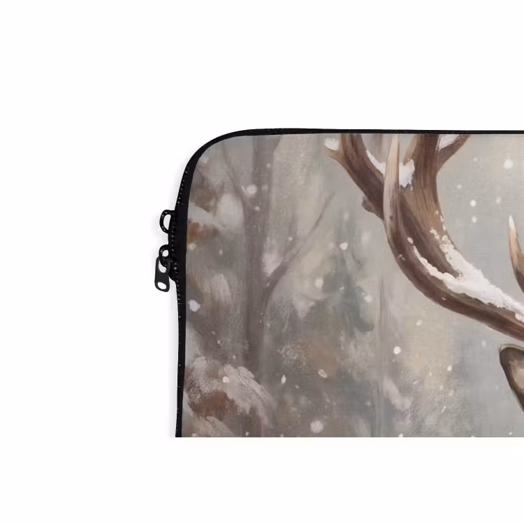 Laptop hülle - Hirsch – Schnee – Tiere — 5