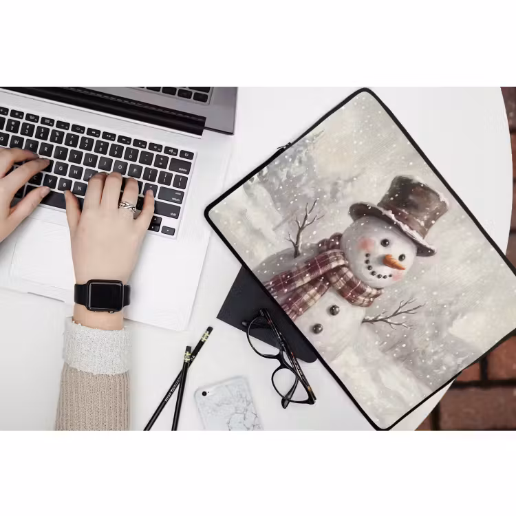 Laptop hülle - Schneemann – Winter – Weihnachten — 3