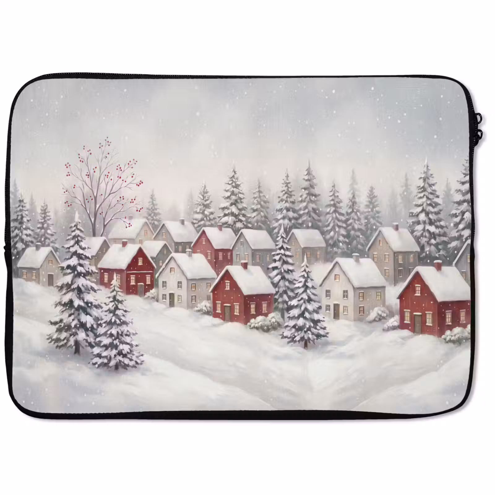 Laptop hülle - Häuser – Schnee – Winter — 1