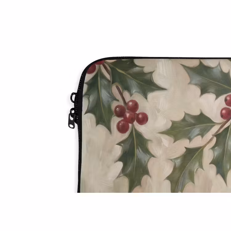 Laptop hülle - Weihnachtskugel – Stechpalme – Rot — 5