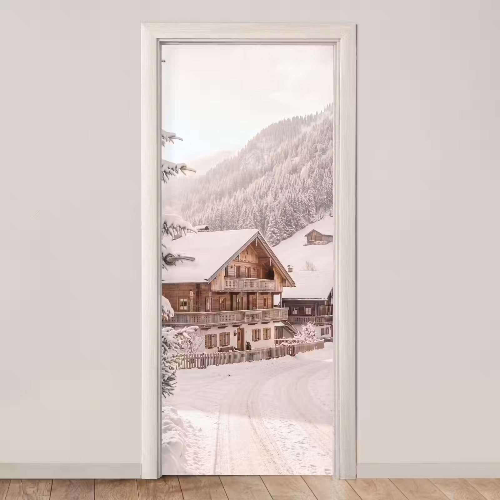 Türtapete - Haus – Schnee – Winter — 1