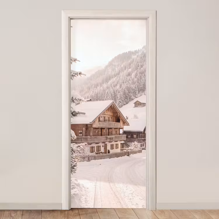 Türtapete - Haus – Schnee – Winter — 1