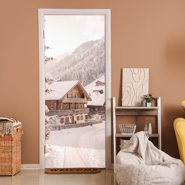 Türtapete - Haus – Schnee – Winter — 2