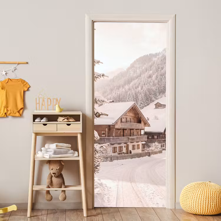 Türtapete - Haus – Schnee – Winter — 5