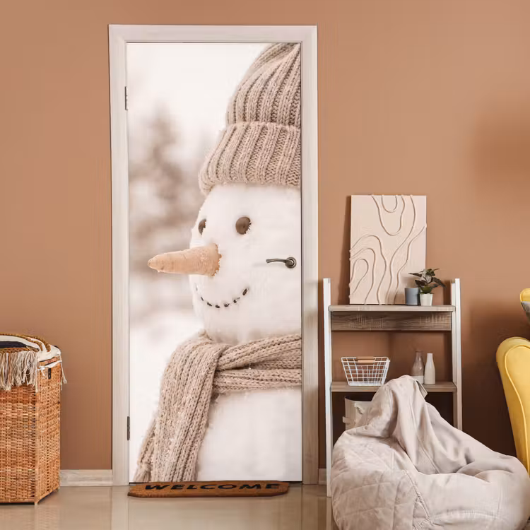 Türtapete - Schneemann – Winter – Schnee — 2