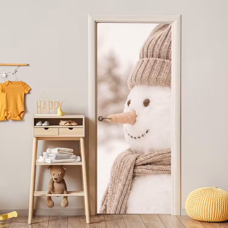 Türtapete - Schneemann – Winter – Schnee — 5