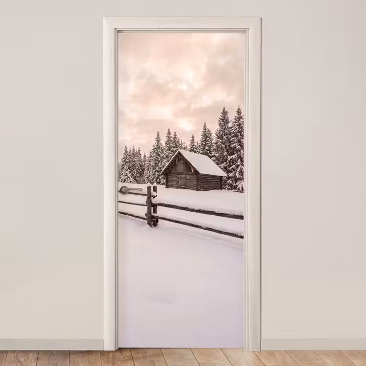 Türtapete - Hütte – Schnee – Winter — 1