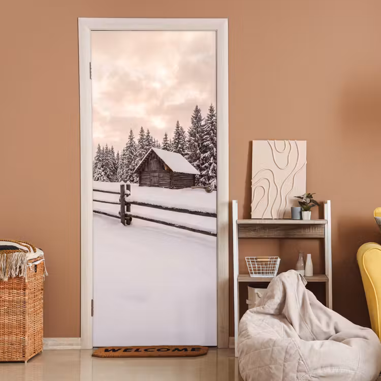 Türtapete - Hütte – Schnee – Winter — 2
