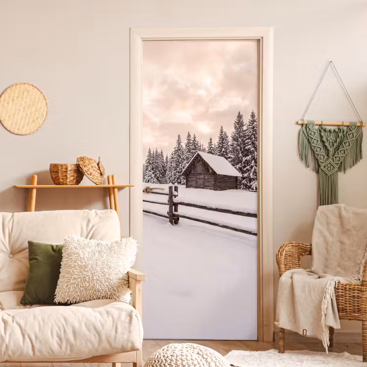 Türtapete - Hütte – Schnee – Winter — 3