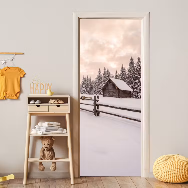 Türtapete - Hütte – Schnee – Winter — 5