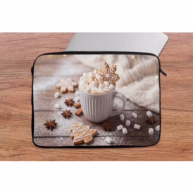 Laptop hülle - Getränke – Marshmallows – Weihnachten — 2